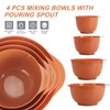 BoxedHome Nesting Plastic Mixing Bowl Set, 4 Piece Mixing Bowl