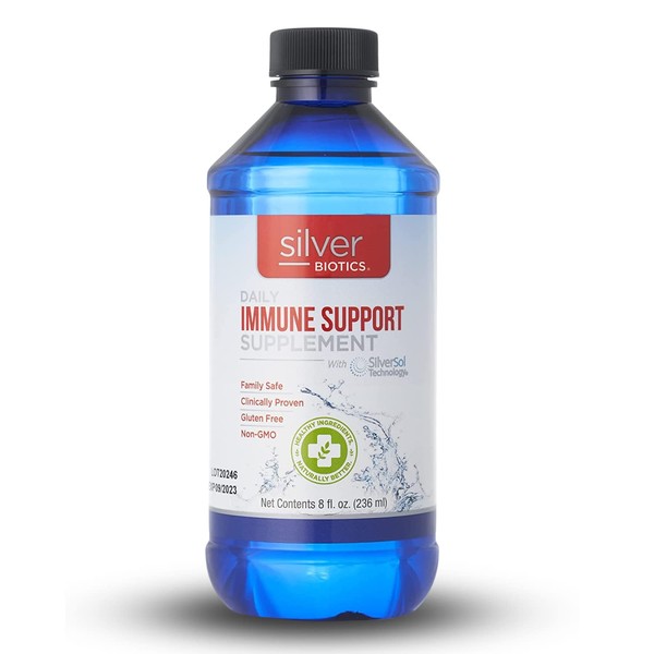 Silver Biotics Colloidal Silver Nano-SilverSol Liquid 10 PPM | 8 oz. Immune Support, Silve Biotics All Natural Silver Liquid Water | Great For Natural Health