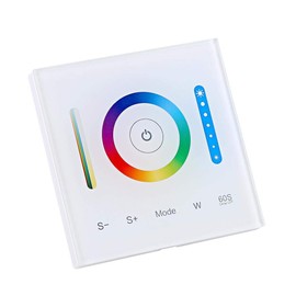 LED Wall Controller, RGB LED Controller, Wall Touch Panel LED Controller, LED Dimmer Controller for RGB RGBW RGB + CCT Dimmable, Ceiling Lamp Controller with Sound