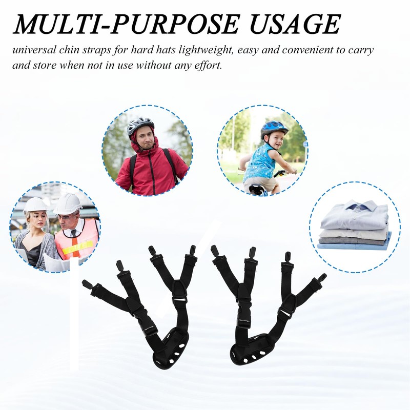 2Pcs Universal Hard Hat Chin Strap Safety Construction Elastic Strap