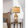G-SAFAVA 23.75" Farmhouse Table Lamps USB A+C Charging Ports 3-Way