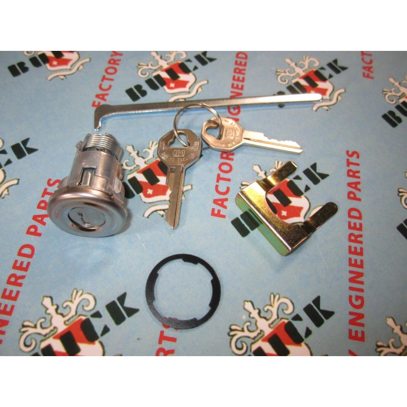 Buick 1955-1958 cerradura de maletero con 2 llaves GM auténticas