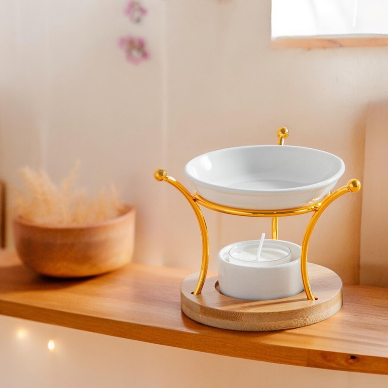 Zen'Arôme Etna Fragrance Burner - Wedding Metal Ceramic and Wood