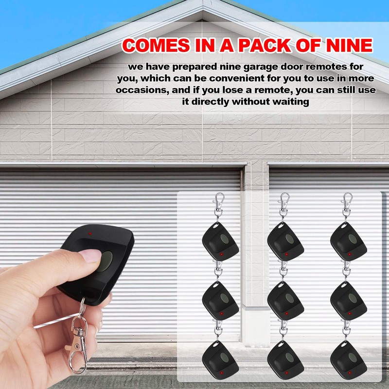 Kingdder 9 Pcs Garage Door Remote Compatible with Linear Multicode