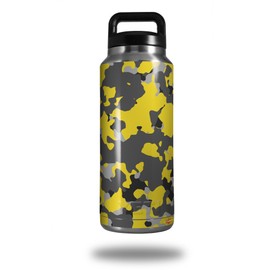 WraptorSkinz Skin Decal Wrap for Yeti Rambler Bottle 36oz WraptorCamo Old School Camouflage Camo Yellow (YETI NOT Included)