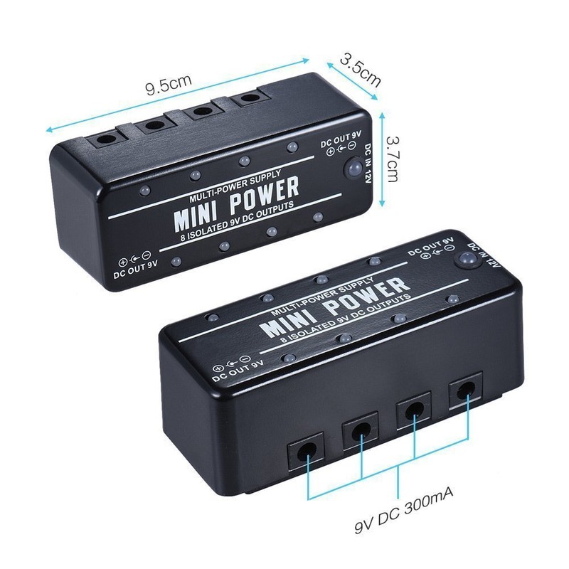 Rowin Guitar Effect Power Supply 8 Independent 9V DC Output