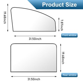 Polcatay 4 PCS Car Side Window Sun Shade, Keep Cool Privacy Protection Cover, Perfect Coverage Heat Shield for Front and Rear Windows, Universal for Cars Adsorption Installation Sun Shield (Silver)