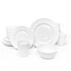 Bone China 16 Piece Dinnerware Dish Set, Service for 4,