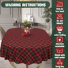 uwdfnwuif Christmas Tablecloth Winter Holiday Table Cloth Washable Christmas Plaid