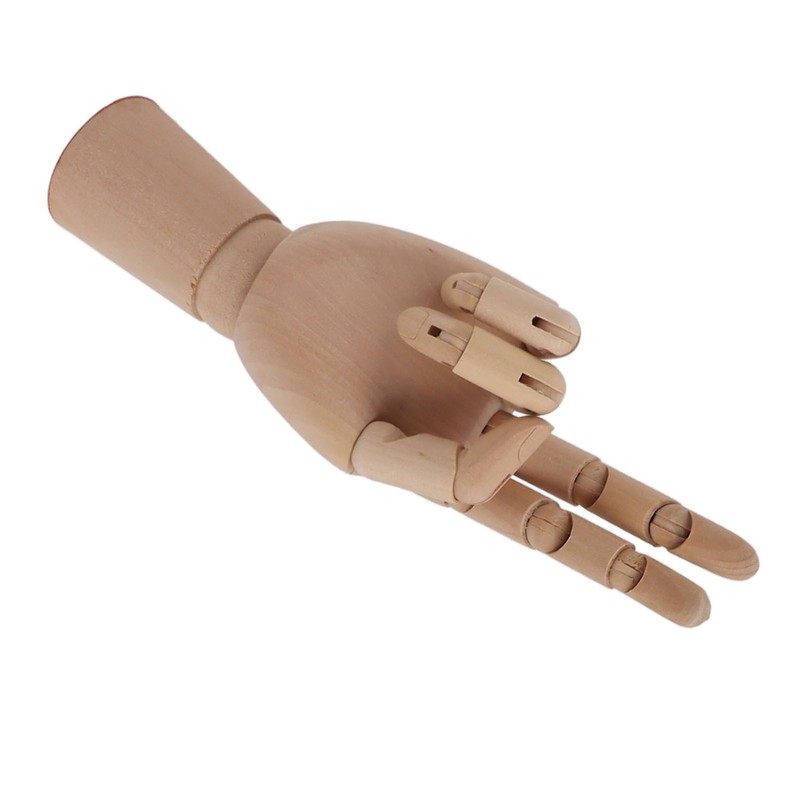 Flexible Wooden Hand Model Moveable Wooden Artists Manikin Hand Figure