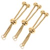 Sewroro 3pcs Adjustable Bracelet Slider Extender Chains Stainless Steel Bracelet