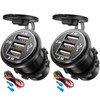 12V USB Outlet Wire USB Charger, 3 Port 12V/24V Charger