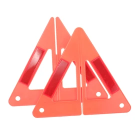 Mobestech 1set Sturdy Plastic Safety Triangle Car Warning Sign for Roadside Emergencies Compact Reflective Kit for Cars Design for Long-term Use for Roadside Assistance