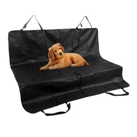 Ejoyous Dog Blanket Car Rear Seat Waterproof Car Dog Blanket Back Seat with Side Protection and Seat Anchors with Safety Belt Back Seat Covers for Dogs Black 132 x 142 cm