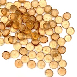 CYS EXCEL Champagne Glass Gemstone Beads Vase Fillers (1 LB) Flat Marble Beads Multiple Color Choices Aquarium Decor Rocks Floral Stones Decorative Mosaic Glass Gem Pebbles (Approx. 85-100 PCS)