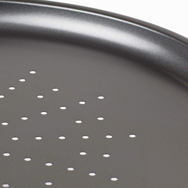 GEEZY Non-Stick Pizza Baking Tray, Large 32 cm, Carbon Steel,