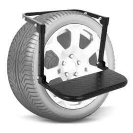 SCITOO Adjustable Folding Tire Step with Raised Texture Non-Slip Design - Fits 9"-13" Tires, Supports 330 lbs
