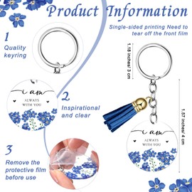 50 Sets Funeral Favors, Celebration of Life Favors,Forget Me Not Keychains with Tassels,Sympathy Cards and Gift Bags,Memorial Gifts for Funeral, Memorial Service, Bereavement,Sympathy Guest
