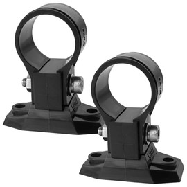 Kouei Kasei KFBS24-0305 Resin Pipe Clamp with T-shaped Bracket, 1.1 inches (27.2 mm), Pipe Fixing Bracket, Wall, Sway Stop, Black, 2 Pieces