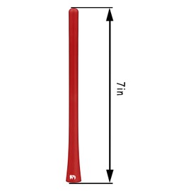 ONE250 7" inch Flexible Rubber Antenna, Compatible with GMC Sierra (2000-2024), GMC Canyon (2015-2024), GMC Acadia (2007-2019), GMC Terrain (2010-2017) - Designed for Optimized FM/AM Reception (Red)