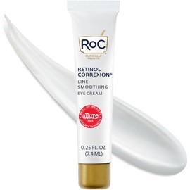 RoC Retinol Correxion Crema para ojos Mini para ojeras e hinchazón, crema diaria contra las arrugas, tratamiento antienvejecimiento para el cuidado de la piel, 0.25 oz