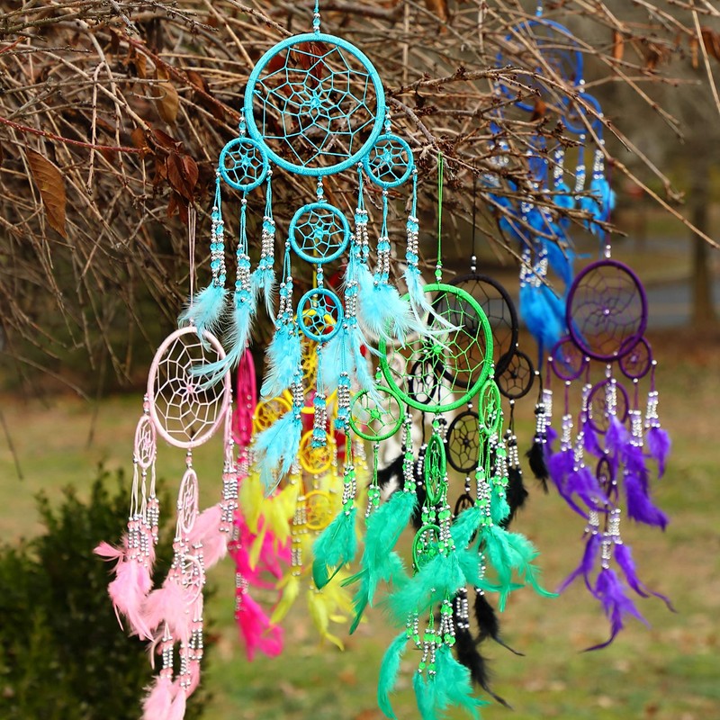 Pink Pineapple handmade dream catcher with silver beads, 12 cm