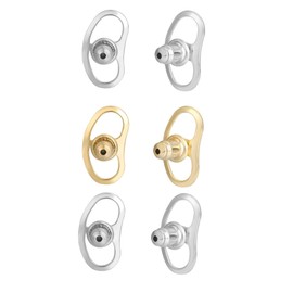 Earring Backs for Droopy Ears, JIACHARMED Locking Bullet Earring Backs Replacements for Studs Large Earring Backings 6pcs Tight Earring Lifter Backers for Heavy Earrings,Mixed Color