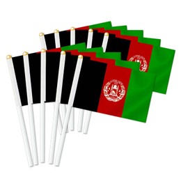 Pack of 25 Afghanistan Handheld Flag, Afghan Decor Hand Held Flag, Decoration Banner Hand Afghanistan