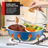 Nonstick Hot Pot with Divider, Blue Shabu Shabu with Silicone