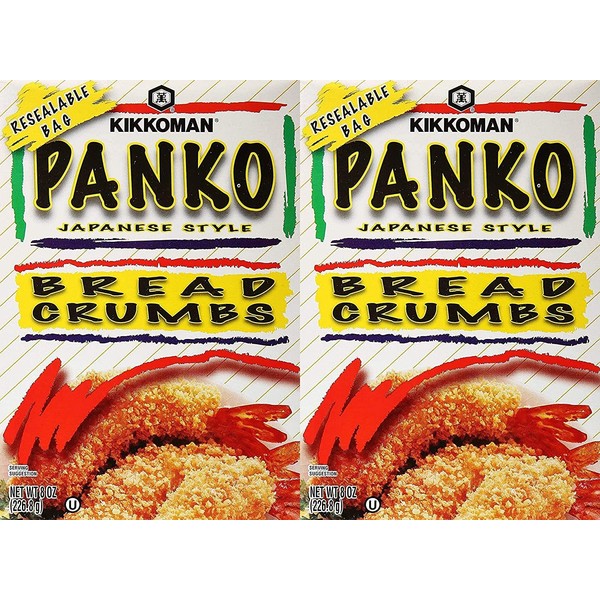 Kikkoman Panko migas de pan estilo japonés, 8 onzas, paquete de 2