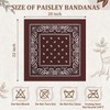 PJPSAA - Paquete de 12 bandanas unisex de cachemira, vaquero,