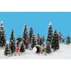20pcs Snowy Pine Trees Mini Christmas Trees Covered Snow with