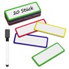 Meetory Magnetic Strips Writeable, 20 Wipe-Clean Magnetic Signs, Universal Whiteboard