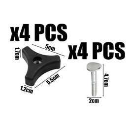 EOWVISN 4 Sets Of Screw Nuts, Lawn Mower Handle Bolts, Wing Nuts And Bolts, Lawn Mower Handle Parts, Triangle Knob Handle Nuts Screws.