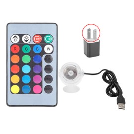 Plastic LED Aquarium Colourful Gradient Waterproof Submersible Night Spot Light Freshwater Seawater Fish Tanks Accessory (Dazzling Remote Control(16 Colours Adjustable) )