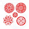 Popular Designs Round and Floral Wooden Printing Blocks (Set of