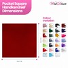 WedDecor Solid Deep Red Satin Pocket Square for Men –