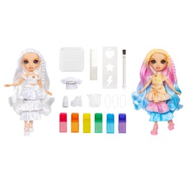 Rainbow High Watercolour & Create DIY Muñeca de Moda con Acuarelas Lavables y Kit de Tie-Dye - Ojos Marrones, Top Extra y Zapatos - Colorear, Crear, Jugar, enjuagar y Repetir - Edades: 4-12 años