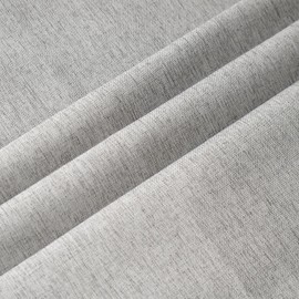 YISURE Narrow Linen Textured Shower Curtain 120x200cm, Heavy Duty Fabric Shower Curtains for Bathroom Waterproof Thick Hotel Luxury, Grey 47''x78''