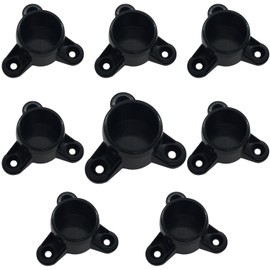 ANPTGHT 3/4" PVC Table Leg Cap Fittings, PVC Furniture Grade Rod Holder Projects for Schedule 40 PVC Pipe, Support Feet for Building Furniture Greenhouse Shed Table, No Screws (Black-Pack of 8)