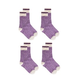 Great Northern Ladies Multipack Boot Socks | Sock Size 9-11 (4 pairs, Purple)
