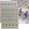 6 Sheets Gold Star Sun Nails Stickers Decals Eye Design