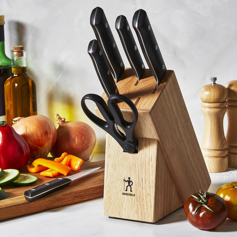 HENCKELS Dynamic Razor-Sharp 7-Piece Knife Set, Chef Knife, Bread Knife,