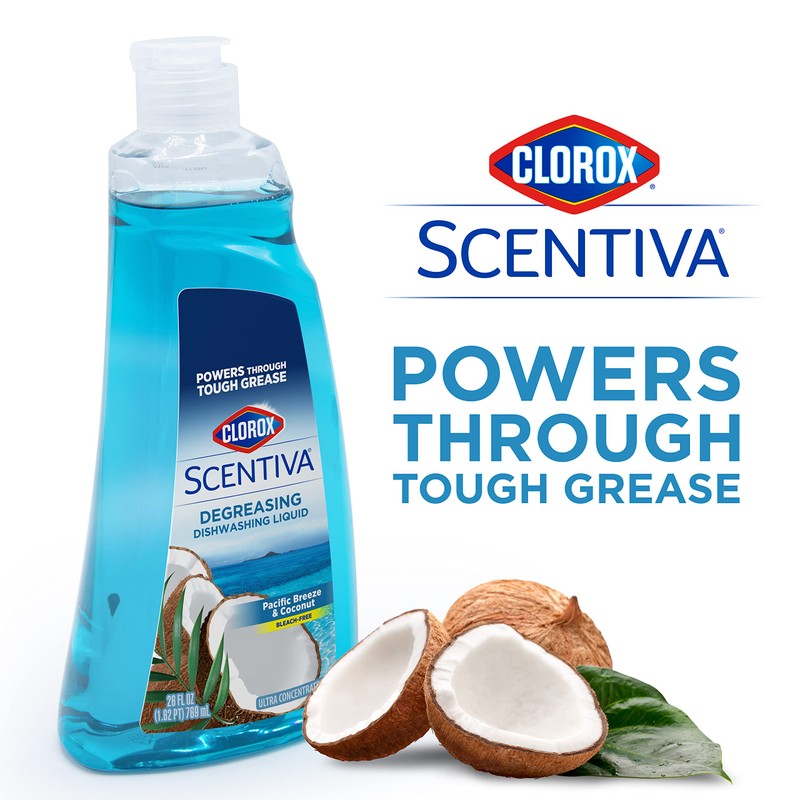 Clorox Scentiva Liquid Dish Soap, Pacific Breeze & Coconut Scent