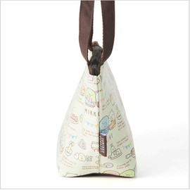 Asahikoyo SK-T17 Sumikko Gurashi Insulated Bag, Lunch Tote Bag, Beige, Height 6.3 x Width 11.0 x Depth 3.9 inches (16 x 28 x 10 cm), Ice Pack Pocket, Interior aluminum vapor deposition