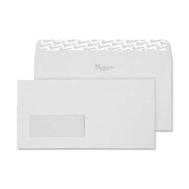 Blake Premium Business DL 110 x 220 mm 120 gsm Peel and Seal Window Wallet Envelopes (35264) High White Wove - Pack of 25