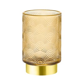 LEICURACE Makeup Brush Holder Organizer,Toothbrush Holders,Desk Pen Pencil Holder,Multifunctional Vintage Glass Brush Cup（A41-2-US）