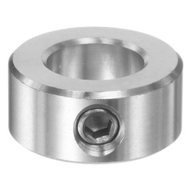 HARFINGTON Shaft Collar 5/8" Bore 304 Stainless Steel Set Screw Shaft Collars, 1-1/8" OD, 1/2" Width, for Wheel Barrow Axle, Gearbox Assemblies, Machine Tools, Industry