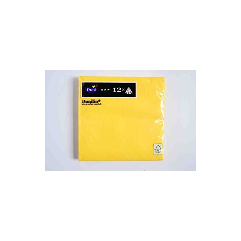 Duni Dunilin Poetry Napkins Plain Yellow 40 x 40 cm