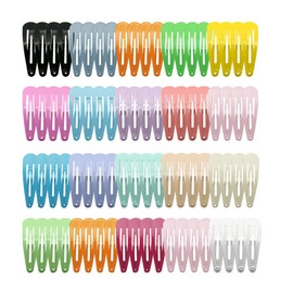 Colored Water Drop Button Hair Clip Accessories Anti slip Hair Clip Set -80 pieces, 18 colors, 5-inch flat pins metal hair accessories, suitable for women, children, and teenagers